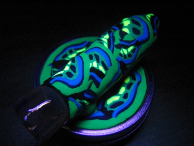 Green and Blue Chillum/Tin Set
