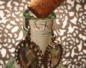 Oval crystal inspired earings