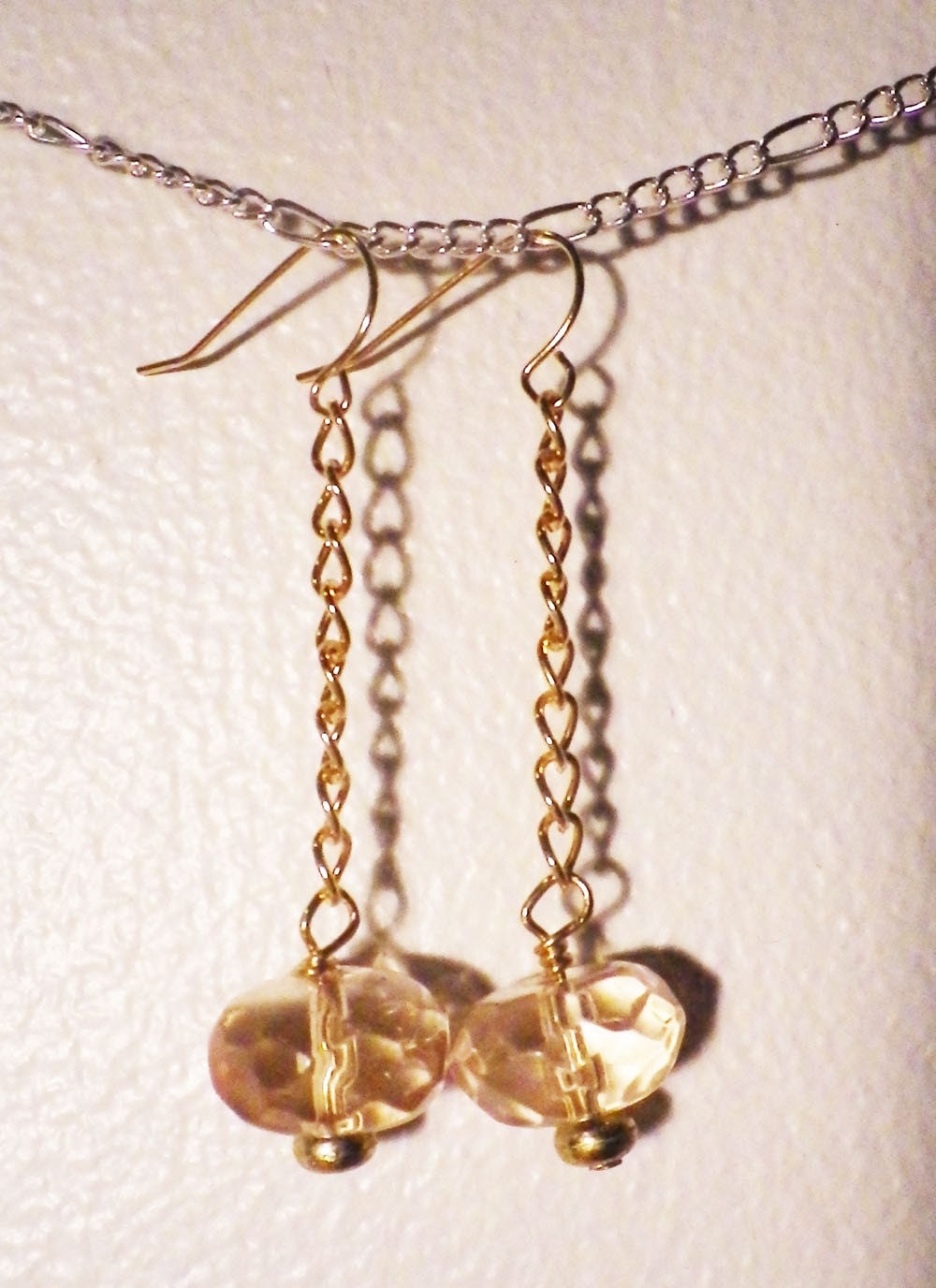 Vintage Bead and Chain Earrings