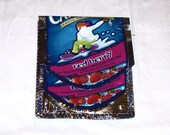 Wallet/Change Purse/Cell Phone case made with recycled Juice Pouch Bags Red berry