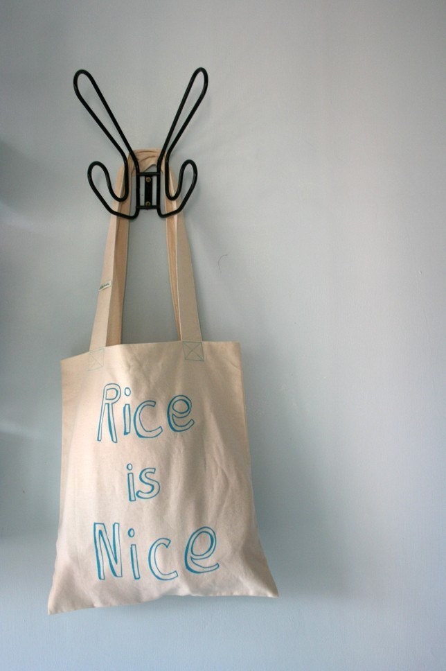 RICE IS NICE - canvas tote bag