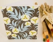 Amy Butler Blue Leaf - handbound notebook