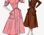 Vintage 50s Sewing Pattern Butterick 5731 Tailored LUCY Dress with BIG Skirt Pockets Size 16 Bust 34