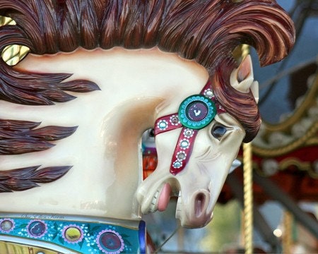 Colorful Carousel Horse Print