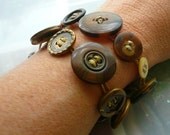 Button Bracelet Mixed Metal