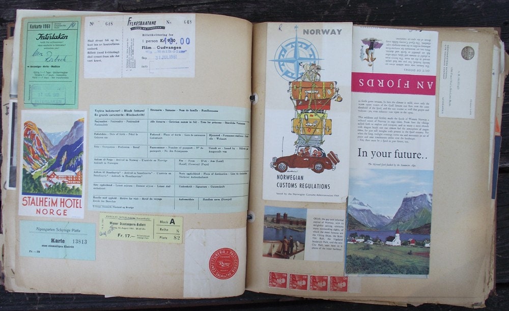 Vintage European Vacation Scrapbook from 1961