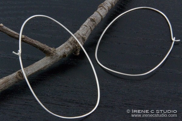 Lightweight Continuous Silver Hoops