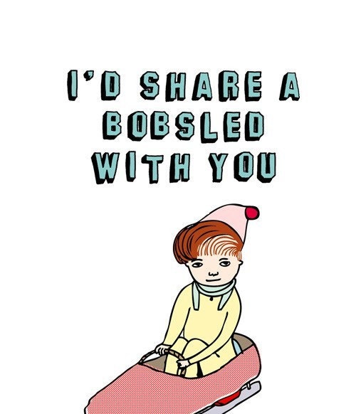 Romantic Card - Bobsled