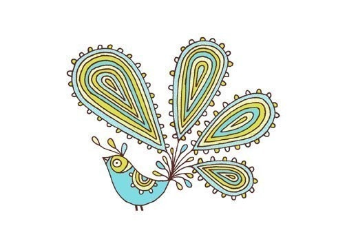 Zippy-limited edition screen print -Exotic Bird Series 5x7