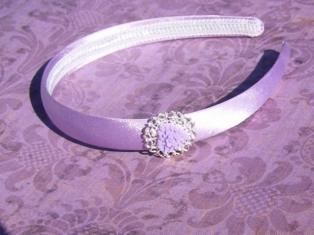 Satin Headband in Lavender