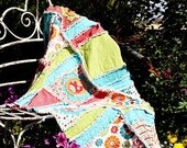 Flower Power Flannel Baby Quilt