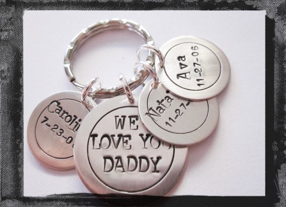 Hand Stamped Personalized Unisex Keyring