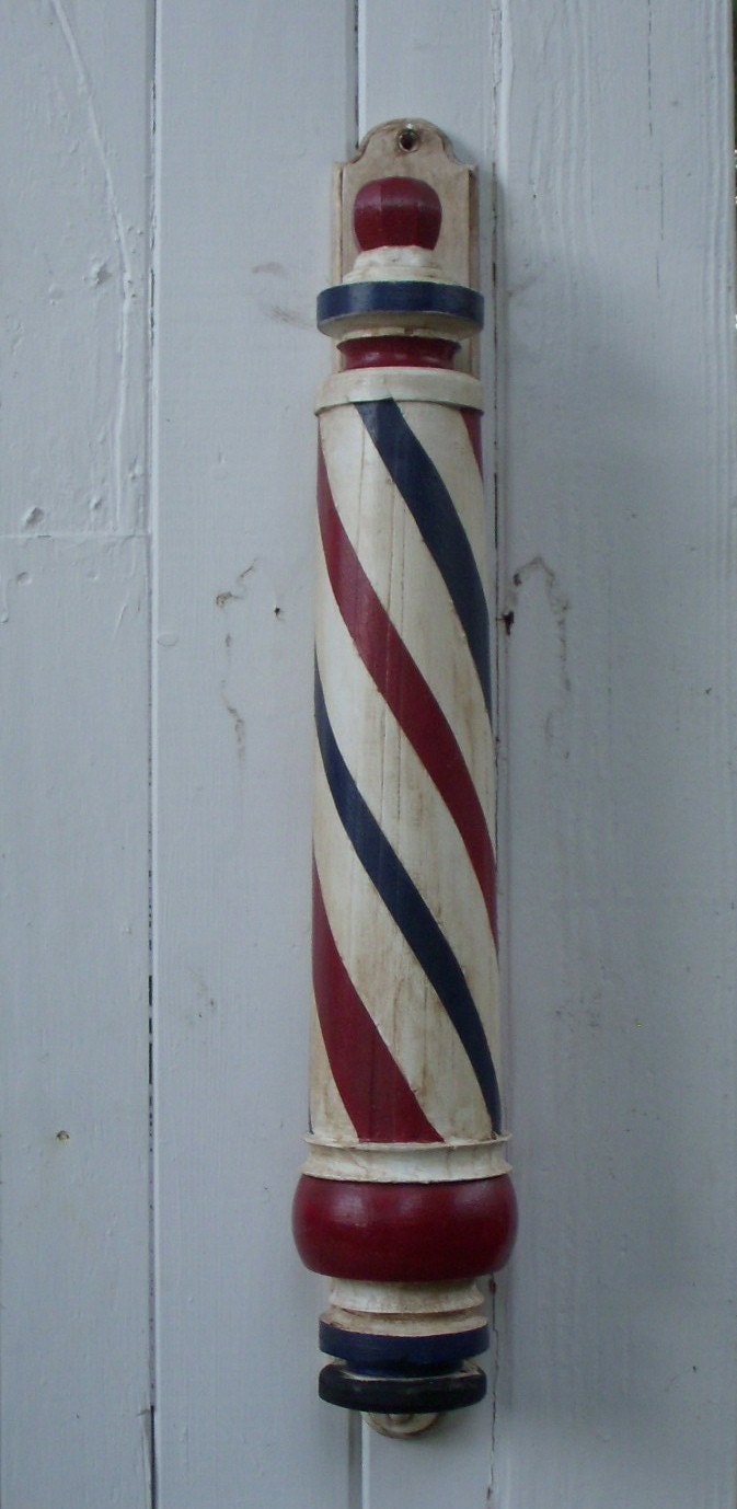 Handcrafted and Hand Painted Barber Pole by Mike's Barber Poles