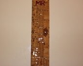 Monogrammed Metallic Cork Bookmark