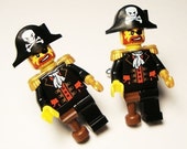 Full body Pirate LEGO silver toned cufflinks in FREE gift box