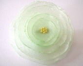 ice green rose flower brooch