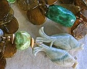 Root Beer Glass Fish Pendant