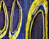 SALE- OOAK yellow scrap scarf 1