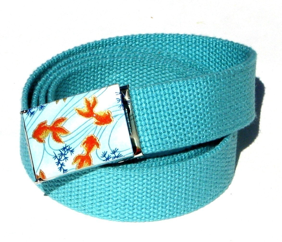 Obi Belt Buckle - guppy love  (Buckle Only) Vegan Friendly Belts