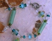Icy Mint Furnace Glass Bracelet