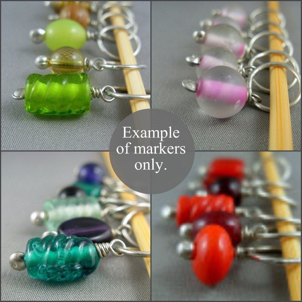 Stitch markers grab bag in glass beads