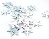plantable snowflake confetti, winter wedding favors or table decorations