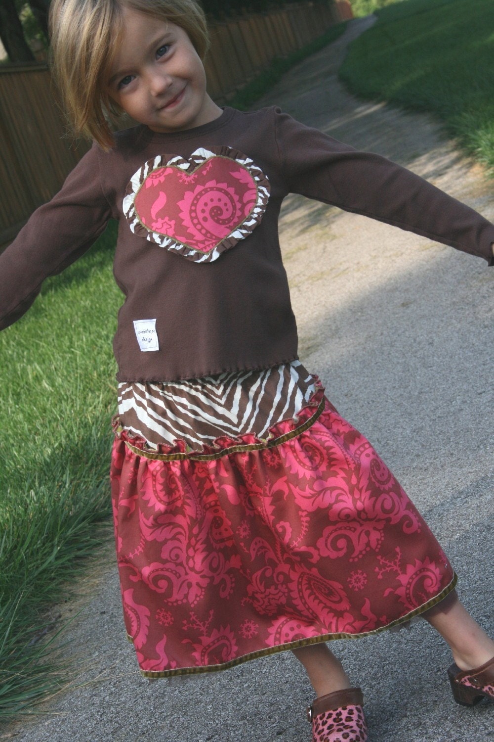 Sweetie Pie Design Holiday Haystack Skirt Size 3T - READY TO SHIP