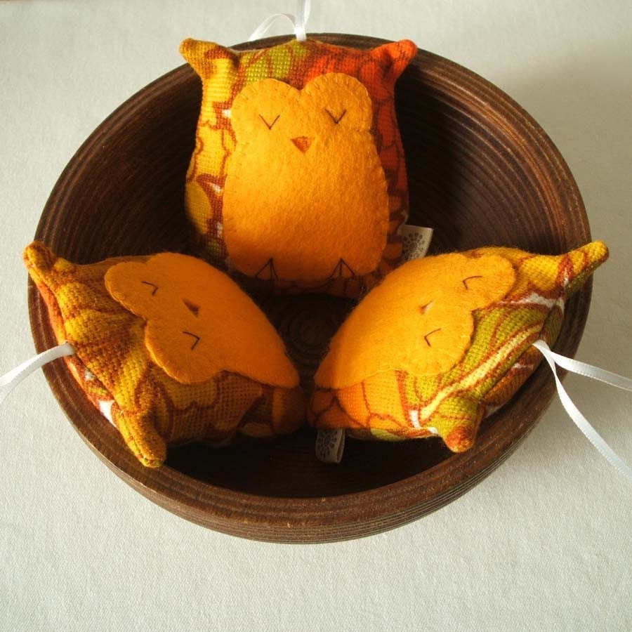 Sleepy owl in mellow yellow