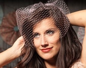 birdcage veil, classic colored