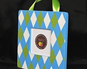Hand Painted Diamond Pattern Photo Frame