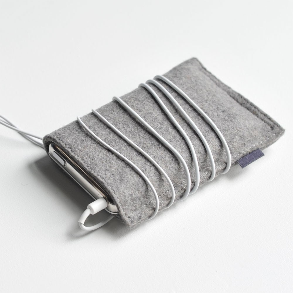 Gadget Case - Grey Wool Felt