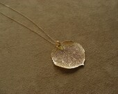 SALE Aspen Leaf and Gold Fill Long Necklace  Spring Mother's Day SALE