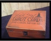 Halloween Black Hat Tarot Cards The Cards Never Lie Wood Box