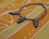 Nubian Batik Spike Hemp Necklace
