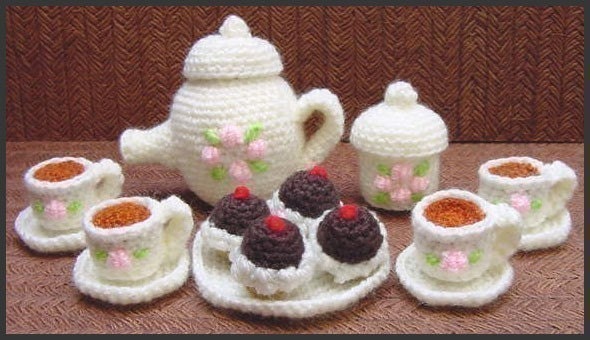 Amigurumi Pattern Crochet - Mini Tea Set