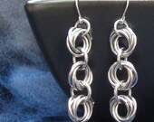 Earrings - Triple 5-ring Mobius Ball