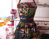 The CHLOE Vintage Inspired Classic Horror Movies Full Apron