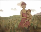 When she held her child... landscape version 8x10