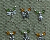 Garden Friends Wine Glass Charms
