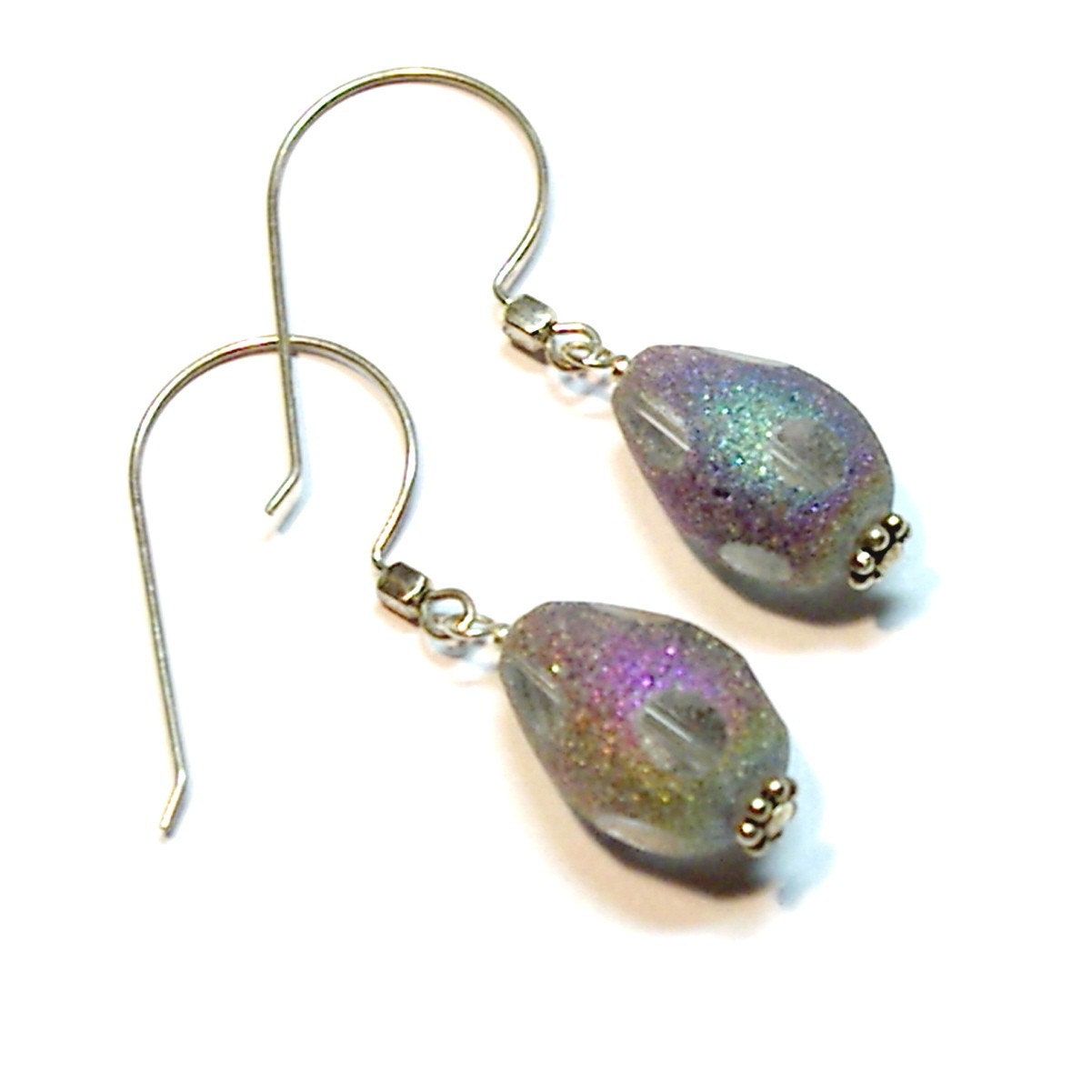 Frosted Tears Sterling Silver Earrings