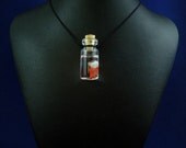 Brown Eye Specimen Jar Necklace - Handmade Biology Inspired Jewelry