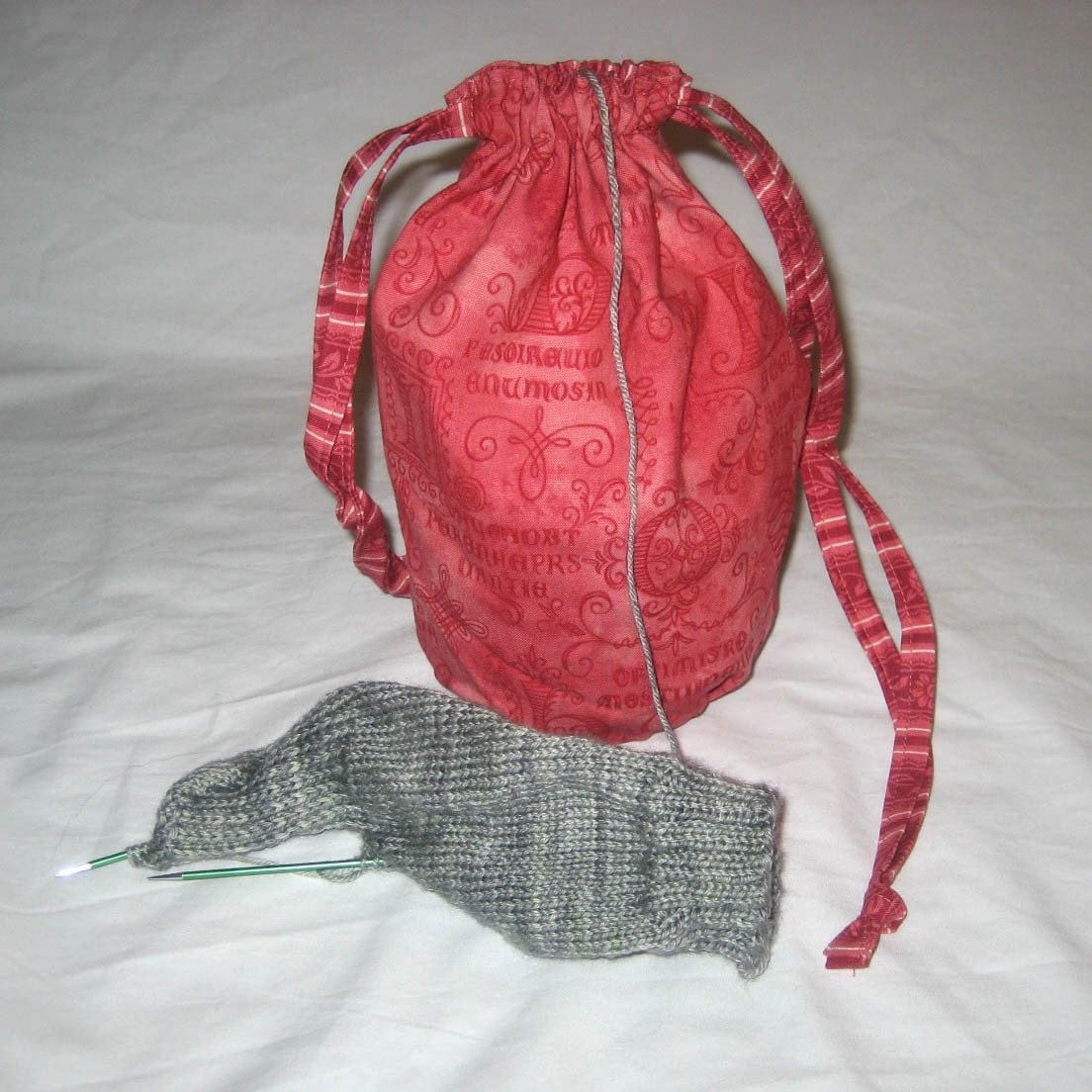 Sock Drawstring Bag, Rose