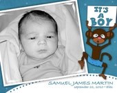 Monkey Baby Announcement