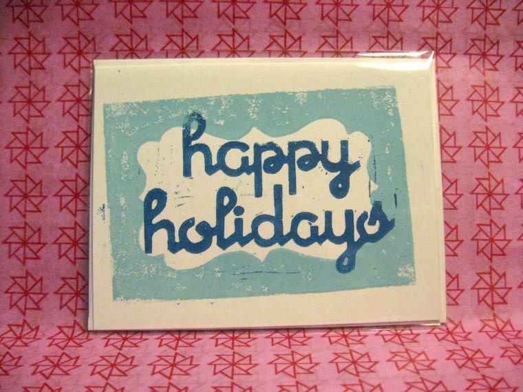 three-pack of happy holidays cards