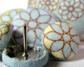 SALE Moondance Flowers in Hues of Blue Push Pin/Magnet set
