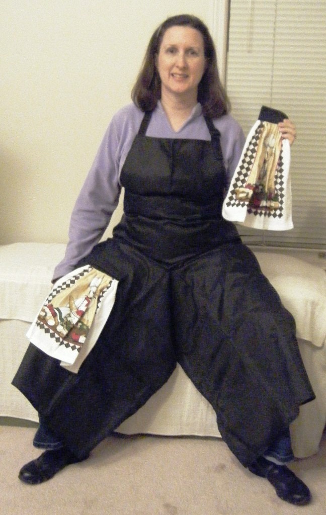 Pottery Apron with Split Leg Full Coverage and Bon Appetite Towels