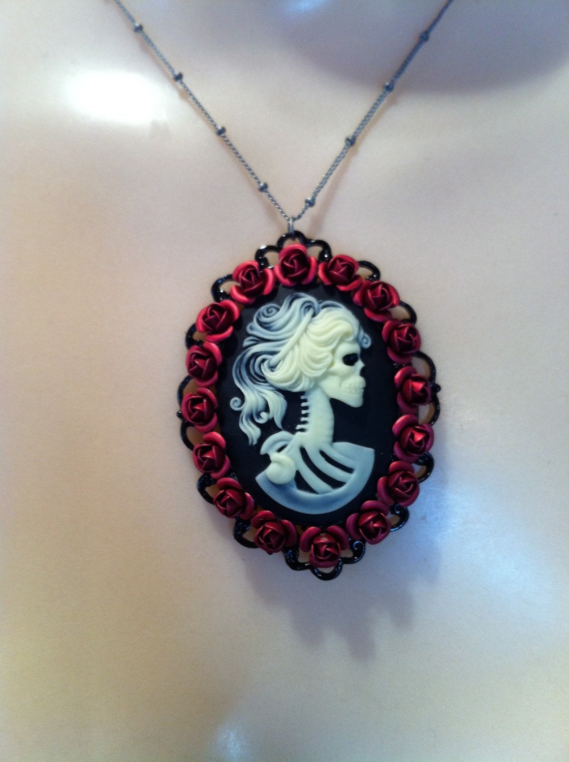 Skeletal Goddess Necklace "Persephone's Return"