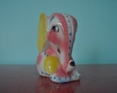 vintage pink ceramic elephant