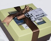 Blackberry & Sage Gift Set - Olive Oil Soap, Body Lotion and Soy Candle, Fancy Matchbox