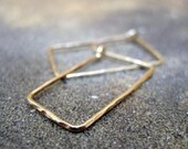 14K Gold Filled Modern Square Hoop Earrings - Handmade Artisan Jewellery - Designed by A Second Time
